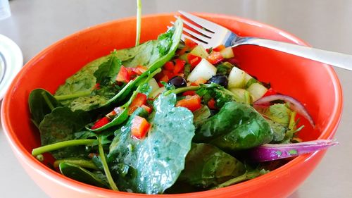 Close-up of salad in bowl