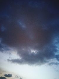 Low angle view of storm clouds in sky