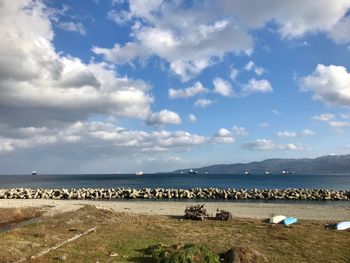 Scenic view of sea against sky
