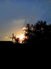 Silhouette of trees at sunset