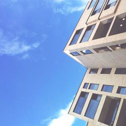 Low angle view of modern building against sky