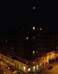 Illuminated city at night