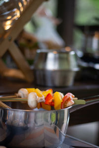 Close-up of fruits on table