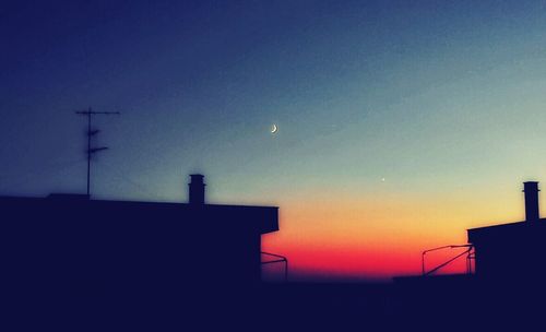 Low angle view of building against clear sky