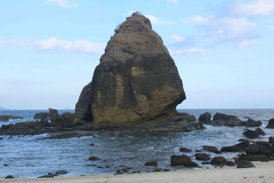 Rock formations at seaside