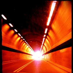 Illuminated tunnel