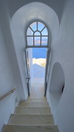 Directly below shot of staircase in building