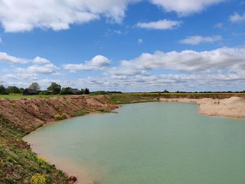 Scenic view of river against sky