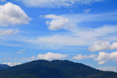 Low angle view of mountain against sky