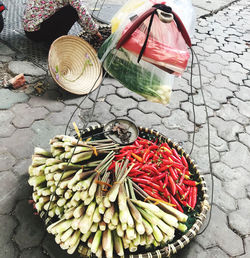 Asian kitchen baseed ingredients traditionally found sold in hanoi city