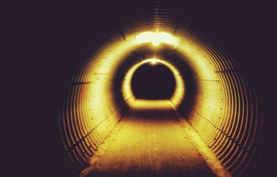 Light trails in tunnel