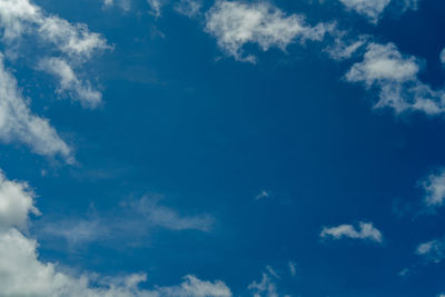 Low angle view of blue sky