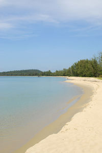 View of calm beach against sky