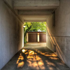 Empty corridor of building