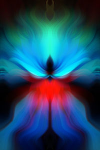 Digital composite image of light painting