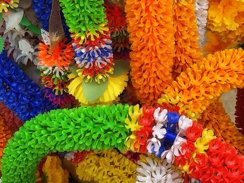 Full frame shot of multi colored flower for sale in market
