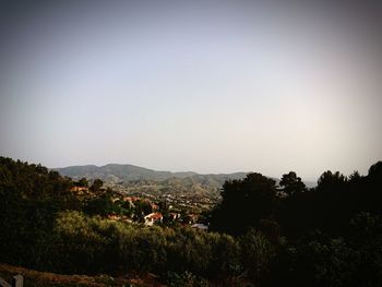 Scenic view of landscape against clear sky