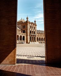 View of historical building against cloudy sky