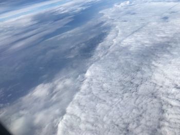 High angle view of clouds in sky