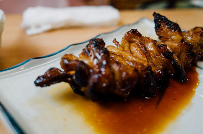 Close-up of served food