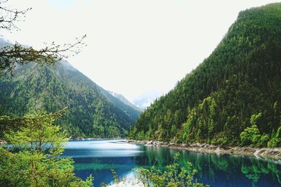 Scenic view of calm lake