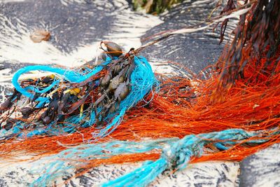 Close-up of fishing net