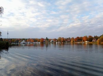 Scenic view of river against sky