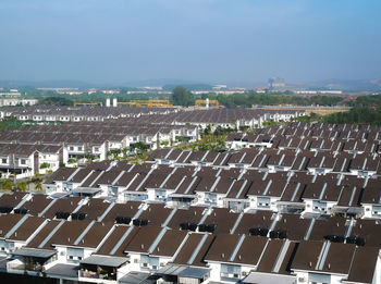 High angle view of cityscape