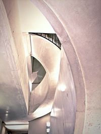 Low angle view of spiral staircase