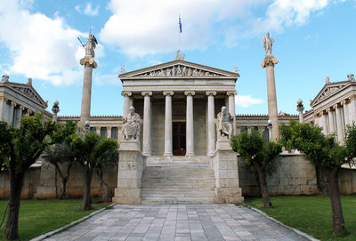 View of historical building against cloudy sky