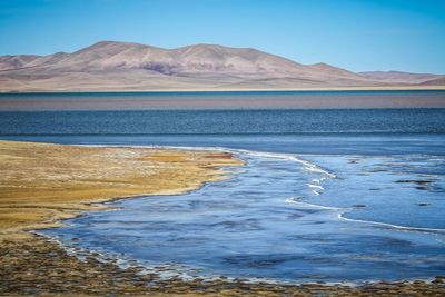 Scenic view of landscape against clear sky