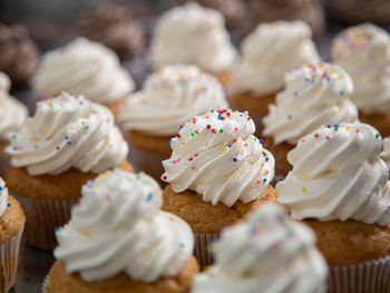 Close-up of cupcakes