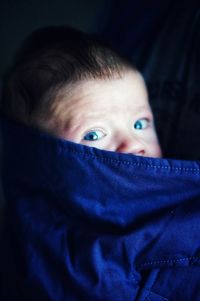 Close-up portrait of cute baby