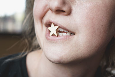 Close-up of young woman