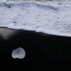 Close-up of waves on beach