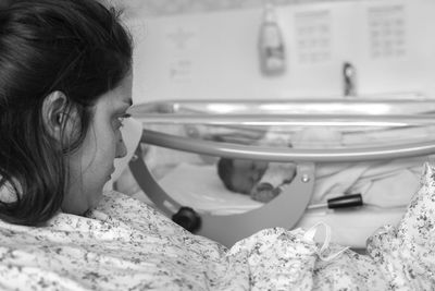 Close-up portrait of a young woman