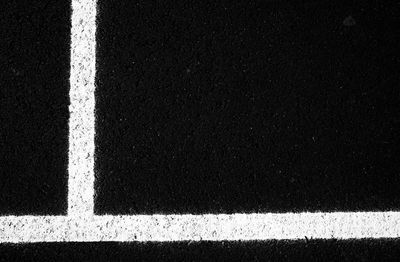 High angle view of empty road