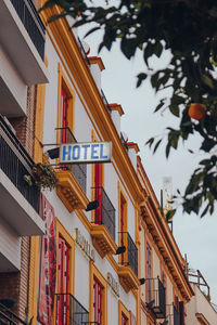 Low angle view of building against sky