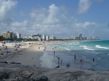 Group of people on beach