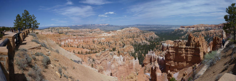 Panoramic view of landscape against cloudy sky