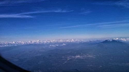 Aerial view of landscape against sky