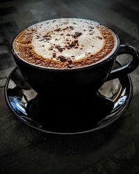 Close-up of coffee on table