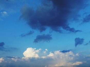 Low angle view of cloudy sky