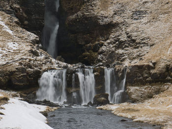 Scenic view of waterfall