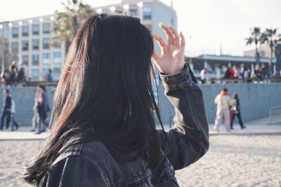 Woman standing in park