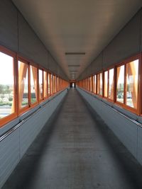 Empty elevated walkway