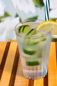 Close-up of drink on table