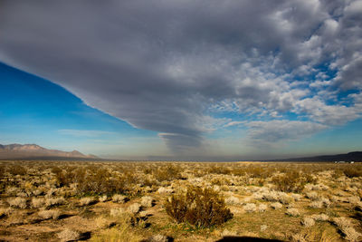 Dramatic sky in mojave desert, ca