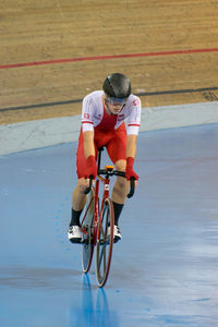 Man riding bicycle