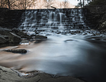 Scenic view of waterfall